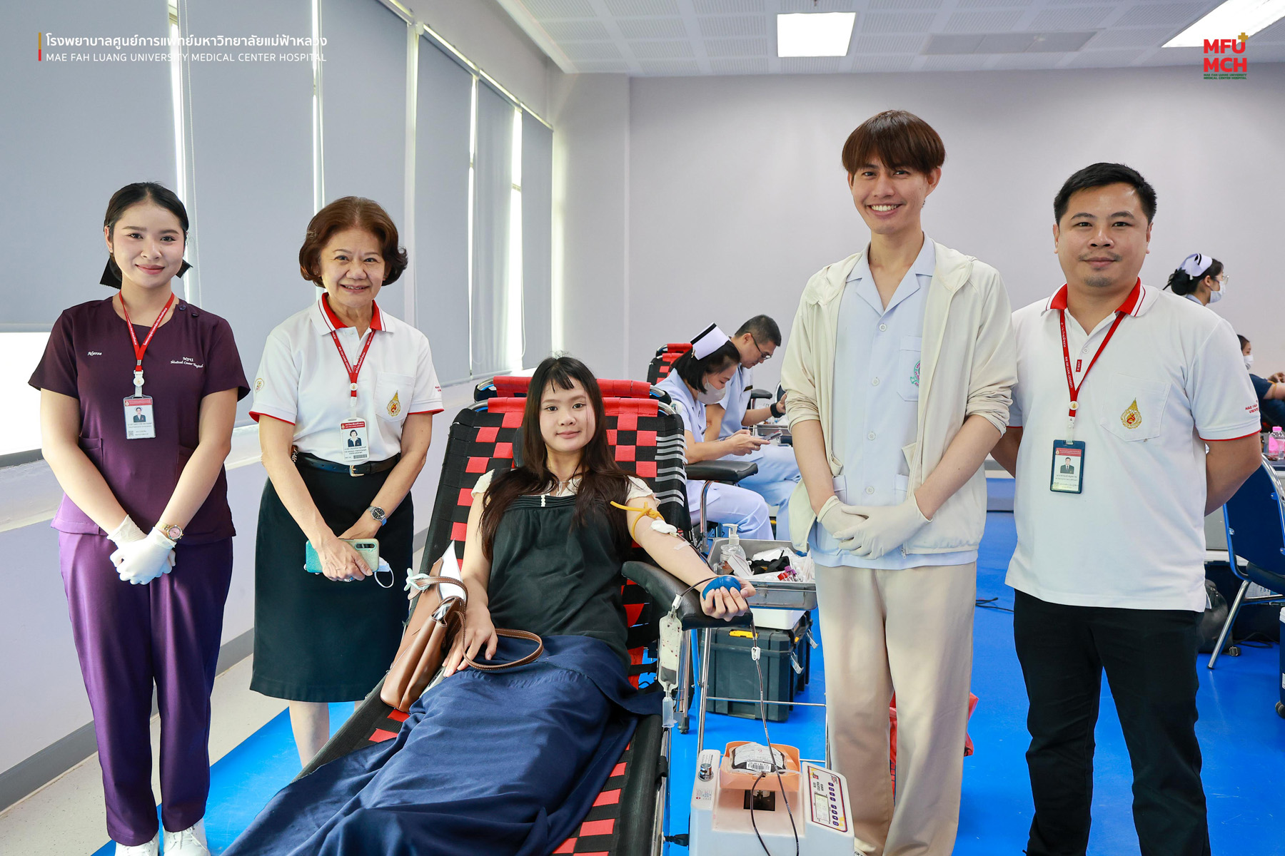 รพศ.มฟล. ร่วมกับเหล่ากาชาดเชียงราย จัดกิจกรรมรับบริจาคโลหิต “ทำบุญให้โลหิต ปี๋ใหม่เมือง”